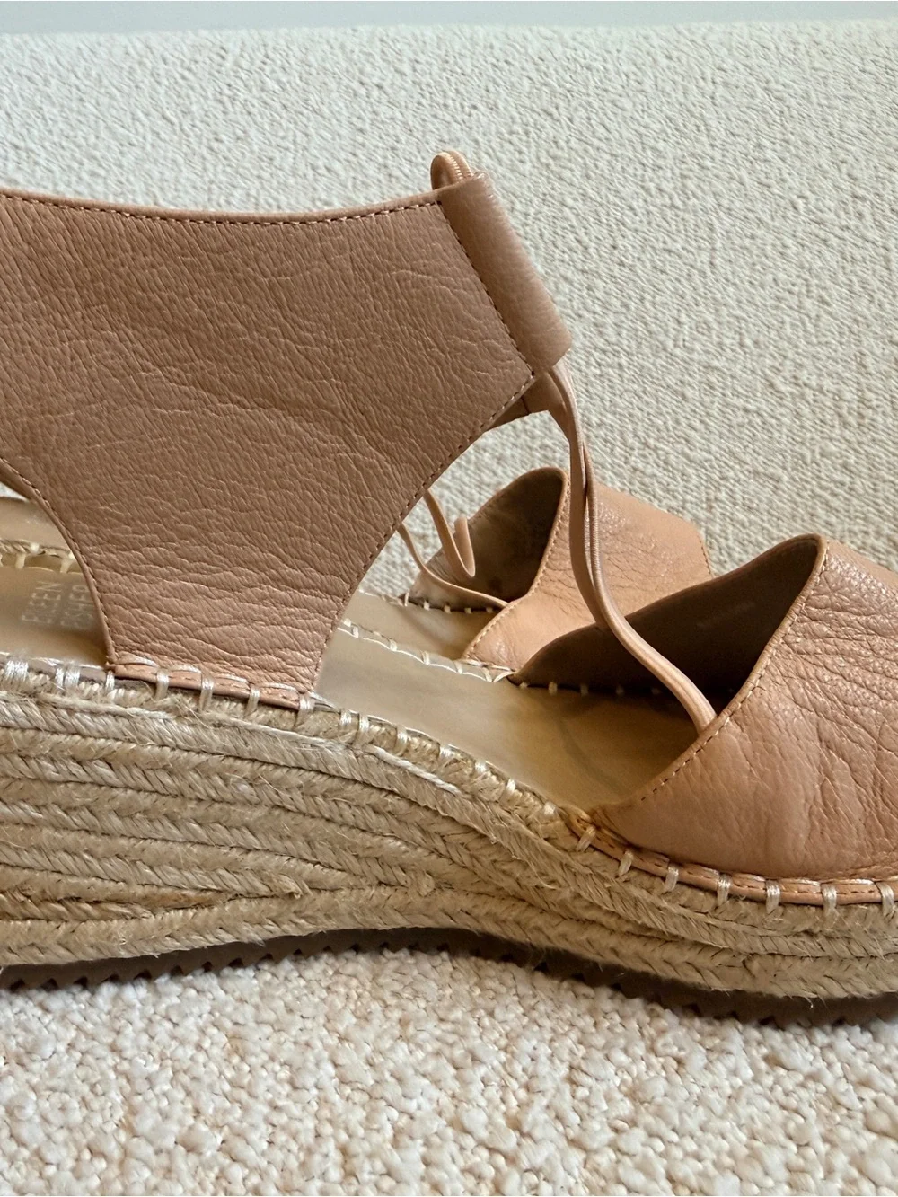 Eileen Fisher Tan Espadrille Wedge Sandals